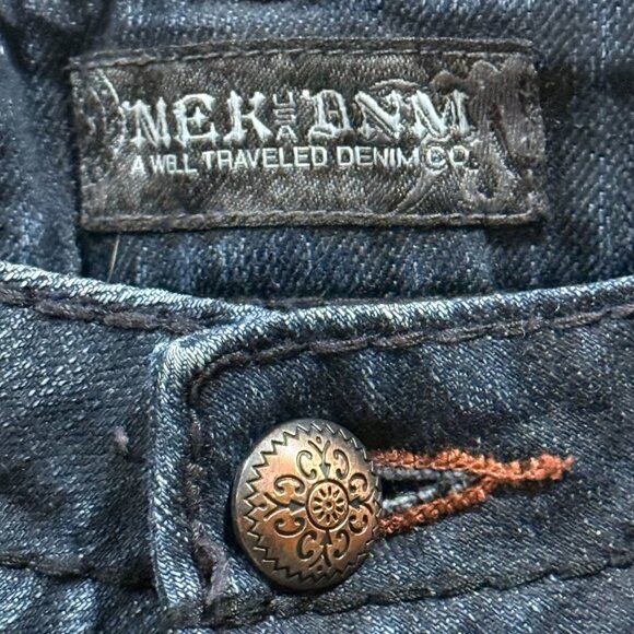 MEK DNM Dark Wash SLIM BOOT CUT 25 Women's Denim Jeans Retro Y2K Western - Picture 4 of 10